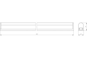 Светильник светодиодный LED линейный Эра 8W LLED-01-08W-6500-W 57 см (Б0033304)