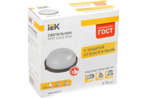 Светильник IEK НПП-100w круглый термостойкий без решетки IP54