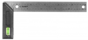 Угольник разметочный Зубр"ЭКСПЕРТ" гравир шкала нерж полотно 37мм , толщ 2мм 34397-30